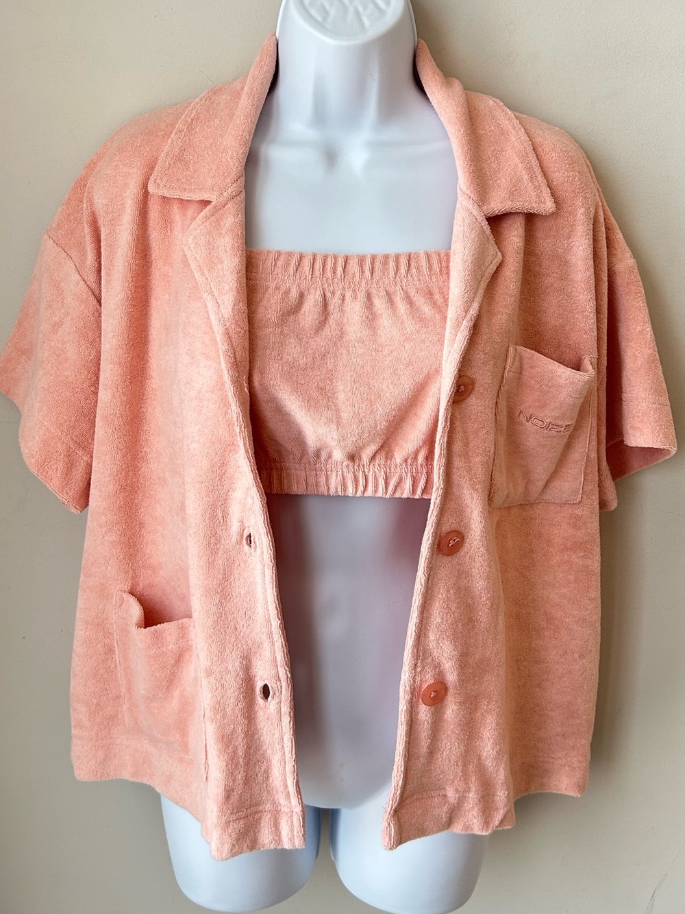 Noize Peach Terry Cloth Two-Piece Set - “Shelby” - Resortwear beachwear Summer